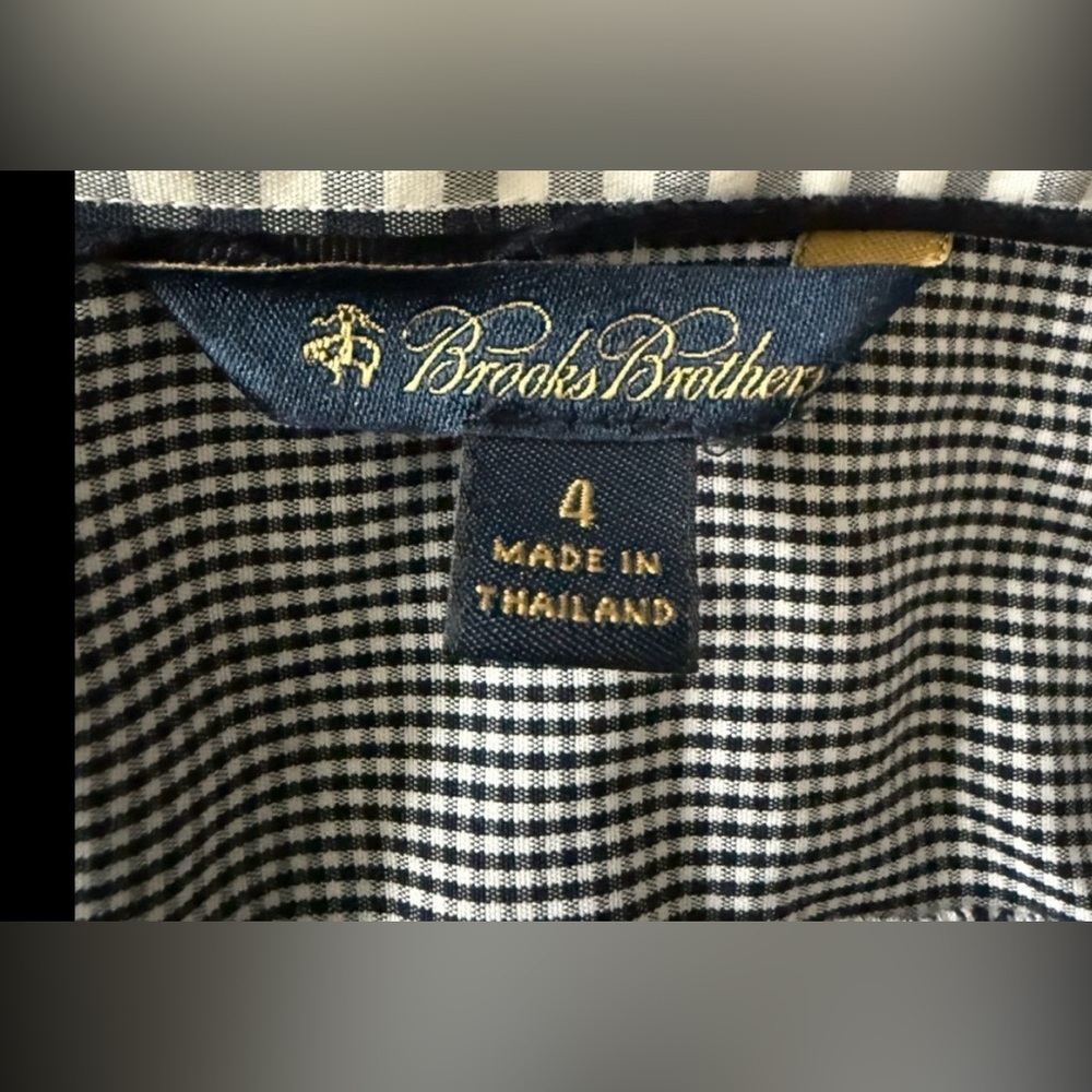 Brooks Brothers Tailored Fit Gingham Stretch Cotton Fun Shirt - Picture 7 of 8